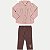 CONJUNTO INVERNO ANGERO CALÇA E CASACO MOLETOM ROSA FEMININO INFANTIL - Imagem 1
