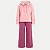 CONJUNTO INVERNO ANGERO CALÇA E BLUSÃO COM CAPUZ PELO ROSA FEMININO INFANTIL - Imagem 1