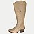 BOTA DAKOTA CANO LONGO COURO SALTO ALTO TEXANA NUDE FEMININO ADULTO - Imagem 1