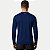 CAMISETA VOLEIO MANGA LONGA FITNESS LISA PROTEÇÂO UV AZUL MARINHO MASCULINO ADULTO - Imagem 2