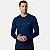 CAMISETA VOLEIO MANGA LONGA FITNESS LISA PROTEÇÂO UV AZUL MARINHO MASCULINO ADULTO - Imagem 1