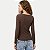 BLUSA HERING MANGA LONGA MALHA CANELADA MARROM FEMININO ADULTO - Imagem 2
