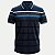POLO GIORGIO BIANCO MANGA CURTA COMFORT MISTA LISTRADA AZUL MARINHO MASCULINO ADULTO - Imagem 1