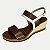 SANDALIA VIA SCARPA ANABELA MÉDIA NOGUE MARROM ESCURO FEMININO ADULTO - Imagem 1