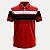 POLO GIORGIO BIANCO MANGA CURTA COMFORT MISTA LISTRADA VERMELHO MASCULINO ADULTO - Imagem 1
