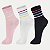 MEIA LUPO PACOTE COM 3 MEIAS SOQUETE MÉDIO PRETO, BRANCO E ROSA FEMININO ADULTO - Imagem 1