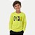 CAMISETA BY GUS MANGA LONGA COMFORT ALGODÃO SILKADO AMARELO MASCULINO INFANTIL - Imagem 1