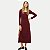 VESTIDO HERING MANGA LONGA MALHA CANELADA MIDI BORDÔ FEMININO ADULTO - Imagem 1