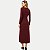 VESTIDO HERING MANGA LONGA MALHA CANELADA MIDI BORDÔ FEMININO ADULTO - Imagem 2