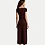 VESTIDO HERING MANGA CURTA MALHA CANELADA MIDI MARROM FEMININO ADULTO - Imagem 2