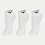 MEIA MIZUNO SOQUETE CANO CURTO KIT COM 3 MEIAS BRANCAS UNISEX ADULTO - Imagem 1