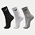 MEIA MIZUNO SOQUETE CANO MÉDIO KIT COM 3 MEIAS PRETO,BRANCO E CINZA UNISEX ADULTO - Imagem 1
