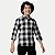 CAMISA ALFA MANGA LONGA COMFORT ALGODÃO XADREZ CHUMBO MASCULINO INFANTIL - Imagem 1