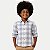CAMISA ALFA MANGA LONGA COMFORT ALGODÃO XADREZ BEGE MASCULINO INFANTIL - Imagem 1
