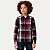 CAMISA ALFA MANGA LONGA COMFORT ALGODÃO XADREZ VERMELHO MASCULINO INFANTIL - Imagem 1