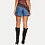 SHORT OGNUS JEANS MÉDIO COM ELASTANO BASIC COM LENÇO FEMININO ADULTO - Imagem 2