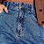 SHORT OGNUS JEANS MÉDIO COM ELASTANO BASIC COM LENÇO FEMININO ADULTO - Imagem 3