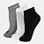 MEIA TRIFIL SOQUETE KIT COM 3 MEIAS CINZA BRANCO E PRETO UNISEX ADULTO - Imagem 1