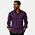 CAMISA AMIL MANGA LONGA COMFORT ALGODÃO XADREZ VINHO MASCULINO ADULTO - Imagem 1