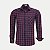 CAMISA AMIL MANGA LONGA COMFORT ALGODÃO XADREZ VINHO MASCULINO ADULTO - Imagem 2
