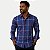CAMISA AMIL MANGA LONGA COMFORT ALGODÃO XADREZ AZUL MARINHO MASCULINO ADULTO - Imagem 1