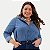 CAMISETE LUNENDER MANGA LONGA COMFORT JEANS CLARO FEMININO ADULTO - Imagem 1