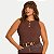 BLUSA DOCE TRAMA REGATA MALHA CANELADA CAFÉ FEMININO ADULTO - Imagem 1