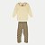 CONJUNTO INVERNO ALAKAZOO CALÇA E BLUSÃO CARECA MOLETOM BEGE FEMININO INFANTIL - Imagem 1
