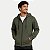 JAQUETA YACHT MOLETOM COM CAPUZ VERDE MILITAR MASCULINO ADULTO - Imagem 1