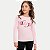 BLUSA BY GUS MANGA LONGA COTTOM SILKADA BAILARINA ROSA FEMININO INFANTIL - Imagem 1
