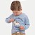 CAMISETA BY GUS MANGA LONGA COMFORT ALGODÃO SILKADO AZUL CELESTE MASCULINO INFANTIL - Imagem 1