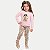CONJUNTO INVERNO BY GUS CALÇA E BLUSÃO CARECA MOLETOM ROSA FEMININO INFANTIL - Imagem 1