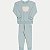 CONJUNTO INVERNO RANDA MUNDU CALÇA E BLUSÃO MOLETOM AZUL PASTEL FEMININO INFANTIL - Imagem 1
