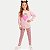 CONJUNTO INVERNO BY GUS CALÇA E BLUSÃO CARECA MOLETOM ROSA FEMININO INFANTIL - Imagem 1