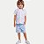 CONJUNTO VERÃO VIGAT BERMUDA E CAMISA MANGA CURTA ALGODÃO BRANCO MASCULINO INFANTIL - Imagem 1