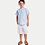 CONJUNTO VERÃO VIGAT BERMUDA E CAMISA MANG CURTA ALGODÃO AZUL PASTEL MASCULINO INFANTIL - Imagem 1