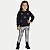 CONJUNTO INVERNO ALAKAZOO CALÇA LEGGING E BLUSÃO CARECA PRETO FEMININO INFANTIL - Imagem 1