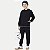 CONJUNTO INVERNO ALAKAZOO CALÇA E JAQUETA COM CAPUZ MOLETOM PRETO MASCULINO INFANTIL - Imagem 1
