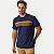CAMISETA MOMENTUS MANGA CURTA COMFORT ALGODÃO LISTRADA AZUL MARINHO MASCULINO ADULTO - Imagem 1