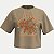 BLUSA LUNENDER MANGA CURTA TSHIRT ALGODÃO BEGE FEMININO ADULTO - Imagem 1