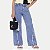 CALÇA ALAKAZOO JEANS CLARO BRUTO WIDE LEG FEMININO INFANTIL - Imagem 1
