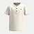CAMISETA ALAKAZOO MANGA CURTA COMFORT ALGODÃO GOLA COM BOTÃO OFFWHITE UNISEX INFANTIL - Imagem 1