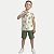 CONJUNTO VERÃO ALAKAZOO BERMUDA MOLETOM E CAMISA MANGA CURTA VERDE MASCULINO INFANTIL - Imagem 1