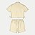 CONJUNTO VERÃO ALAKAZOO SHORT E CAMISETE MANGA CURTA SARJA CREME FEMININO INFANTIL - Imagem 3