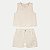 CONJUNTO VERÃO ALAKAZOO SHORT E BLUSA REGATA SARJA OFFWHITE FEMININO INFANTIL - Imagem 2