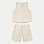 CONJUNTO VERÃO ALAKAZOO SHORT E BLUSA REGATA SARJA OFFWHITE FEMININO INFANTIL - Imagem 3