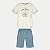 CONJUNTO VERÃO ALAKAZOO BERMUDA E CAMISETA MANGA CURTA ALGODÃO OFFWHITE MASCULINO INFANTIL - Imagem 2