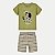 CONJUNTO VERÃO ALAKAZOO BERMUDA E CAMISETA MANGA CURTA MISTO VERDE MASCULINO INFANTIL - Imagem 1