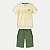 CONJUNTO VERÃO ALAKAZOO BERMUDA E CAMISETA MANGA CURTA ALGODÃO CREME MASCULINO INFANTIL - Imagem 2