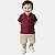 CONJUNTO VERÃO ALAKAZOO BERMUDA E POLO MANGA CURTA ALGODÃO VERMELHO MASCULINO INFANTIL - Imagem 1